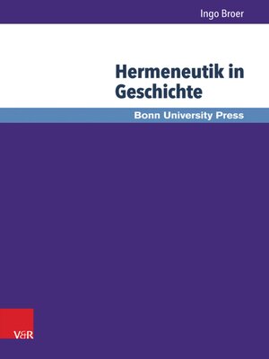 cover image of Hermeneutik in Geschichte